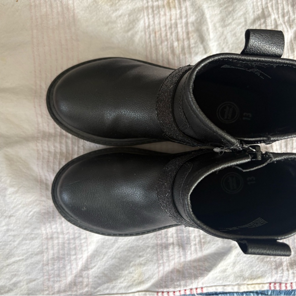 Wonder Nation Kids Black Boots